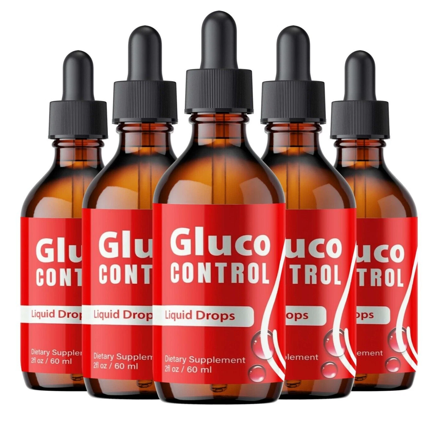 Gluco Control Liquid Drops Healthy Blood Support - GlucoControl Drops ( 5 Pack )