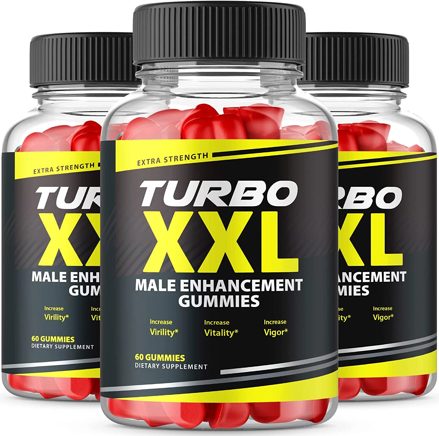 (3 Pack) Turbo XXL Gummies - Official Formula (180 Gummies)