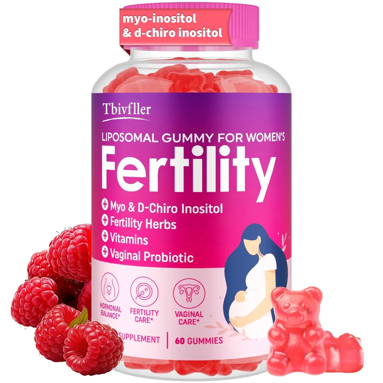 Fertility Supplements for Women Prenatal Vitamins with Myo-Inositol & D-Chiro...