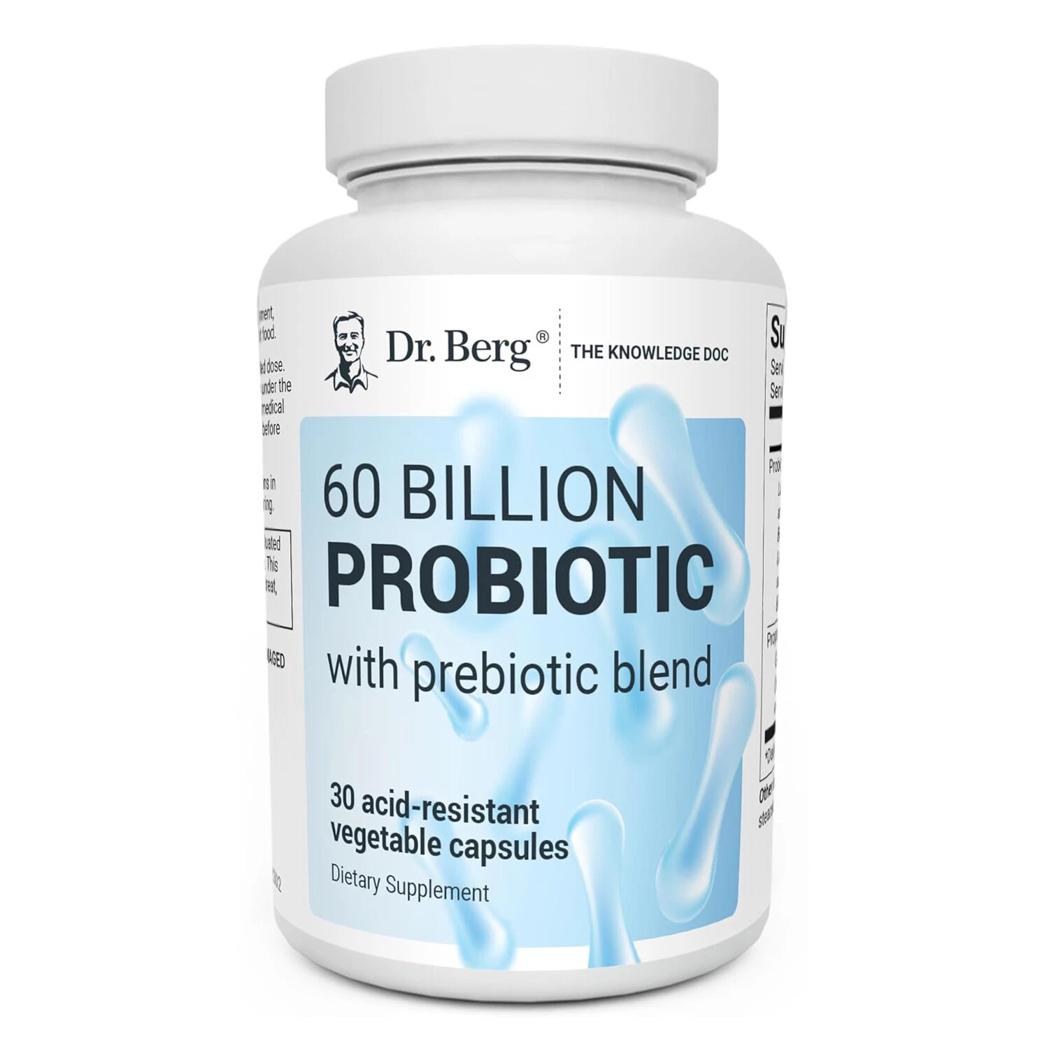 Dr. Berg Nutritionals 60 Billion Probiotic -Prebiotics - Gut & Digestive Support