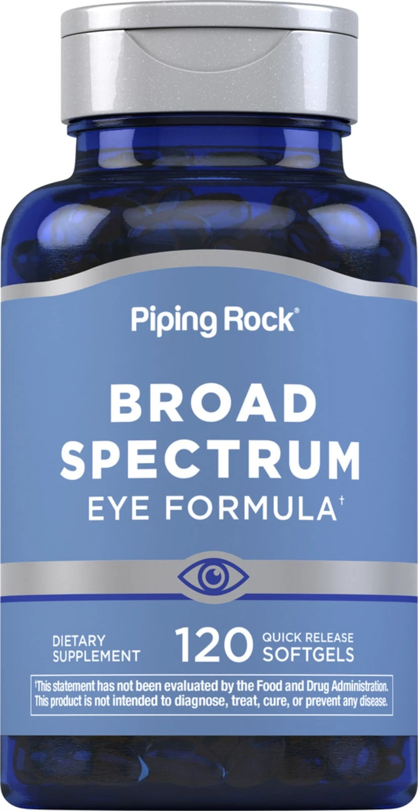 Broad Spectrum Eye Vitamins | 120 Softgel Capsules | Non-GMO | by Piping Rock