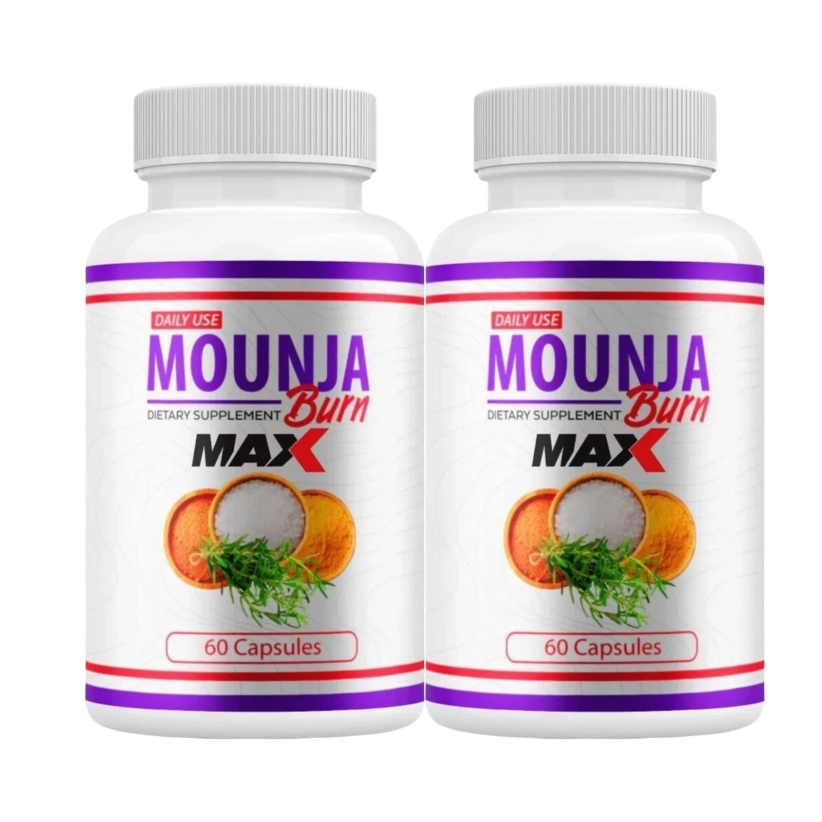 2-Pack Mounja Burn Max Capsules, MounjaBurn Supports Weight Loss - 120 Capsules