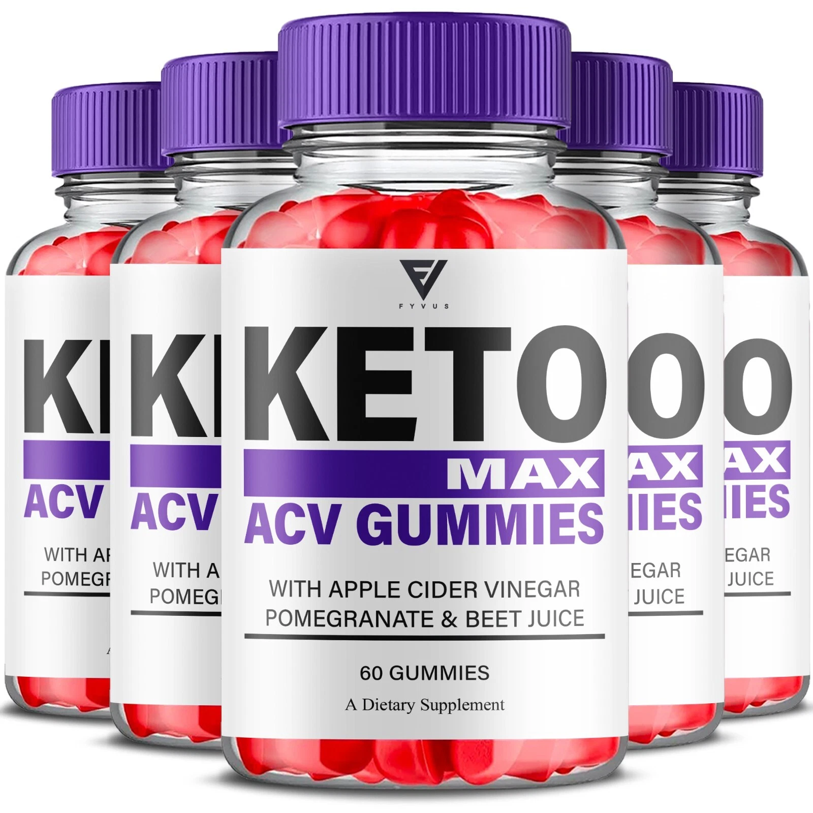 (5 Pack) Keto Max ACV Gummies, KetoMax Maximum Strength Keto Gummy (300 Gummies)