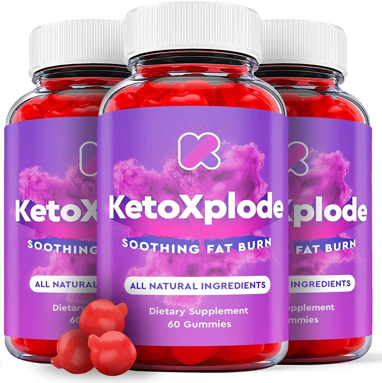 KetoXplode Gummies - KetoXplode ACV Keto Gummies Weight Loss-180 Gums (3 Pack)