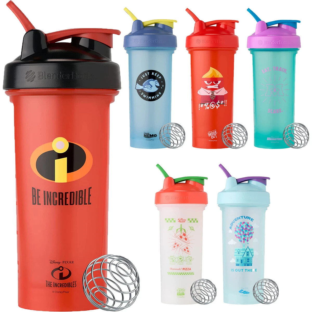 Blender Bottle Classic 28 oz. Disney Pixar Shaker Mixer Cup with Loop Top