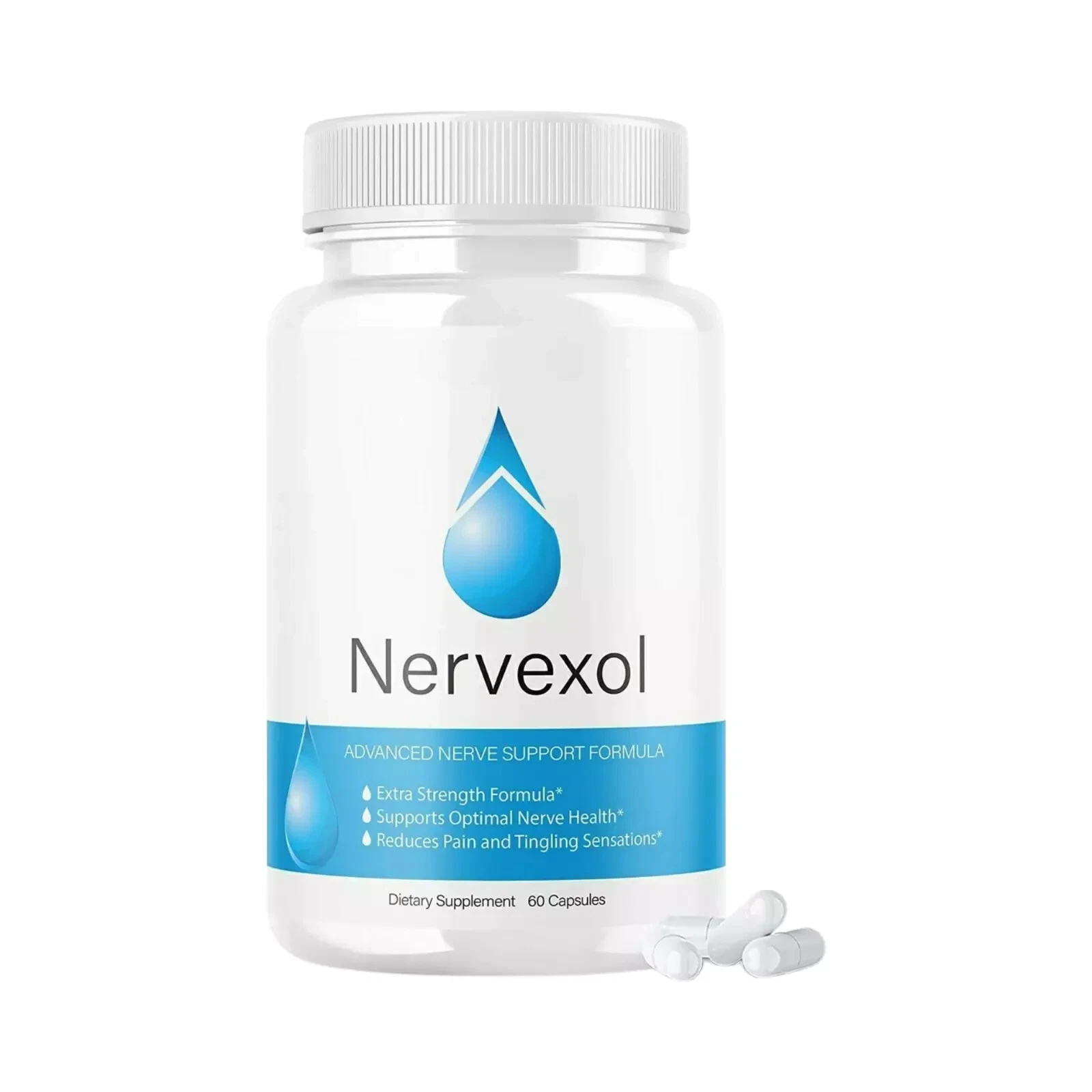 Nervexol Neuropathy Pain Relief Gluten-Free Dietary Supplements - (60 Capsules)