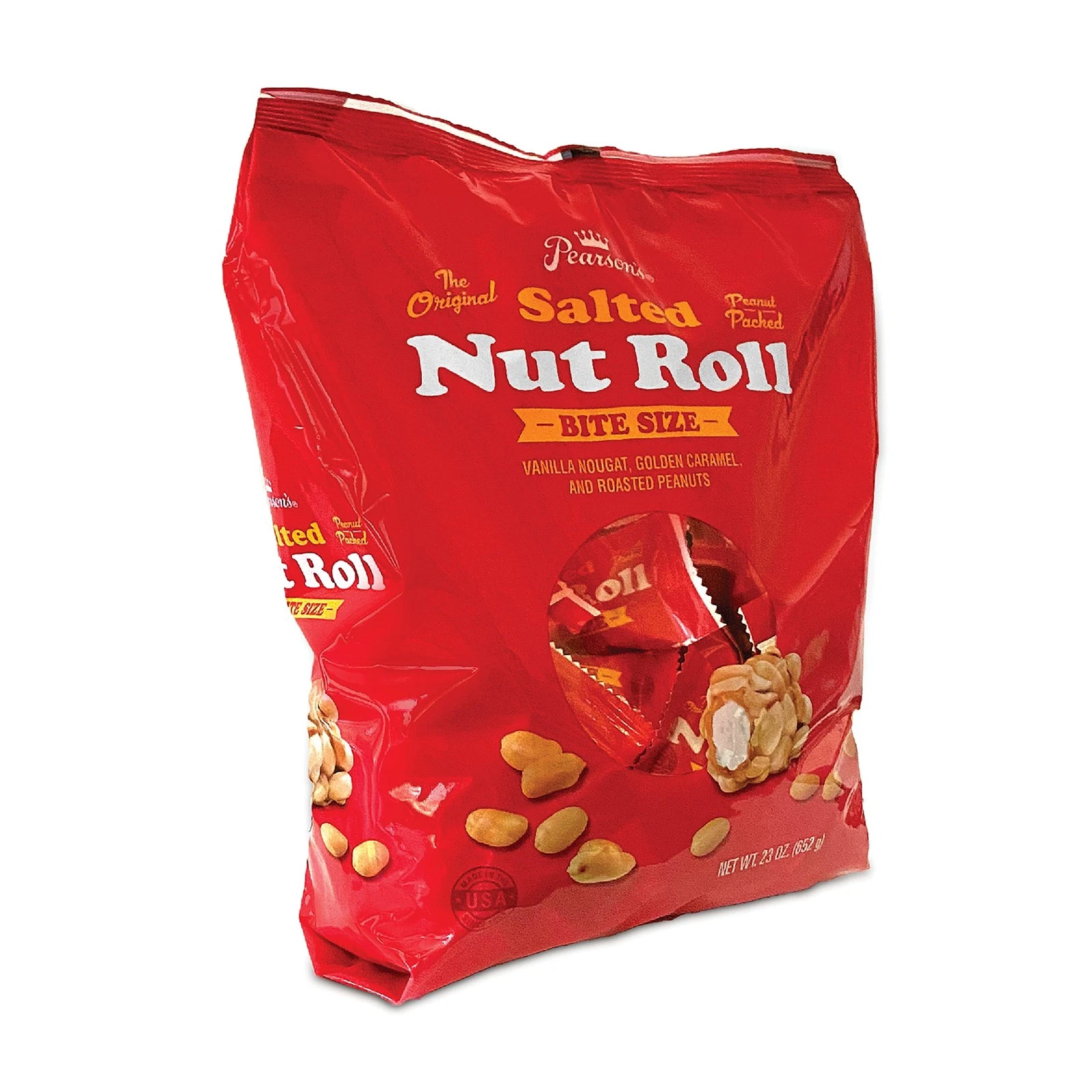 Pearson's Bite-Size Salted Nut Roll With Caramel Flavor | 23 oz. Bag | Bulk, ...