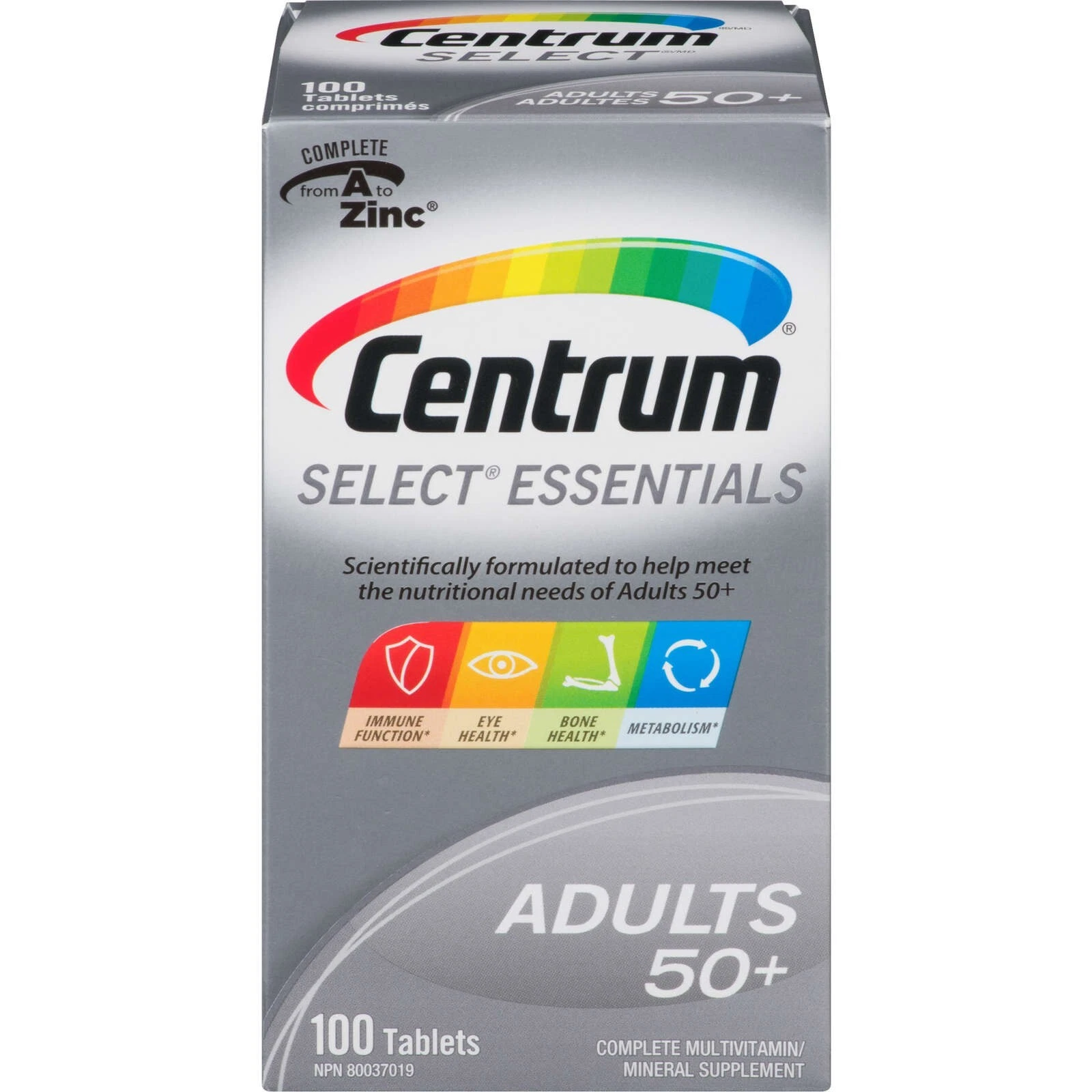 Centrum Select Essentials Adults 50+ Multivitamin Multiminerals 100 pcs NEW