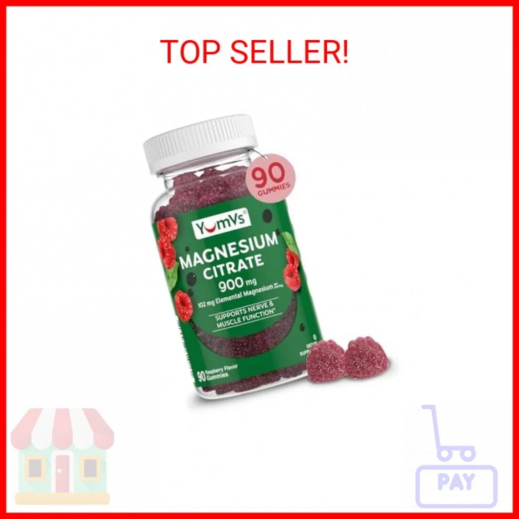 YUM-V'S Magnesium Citrate Gummies - 900mg Magnesium Citrate (102mg of Elemental