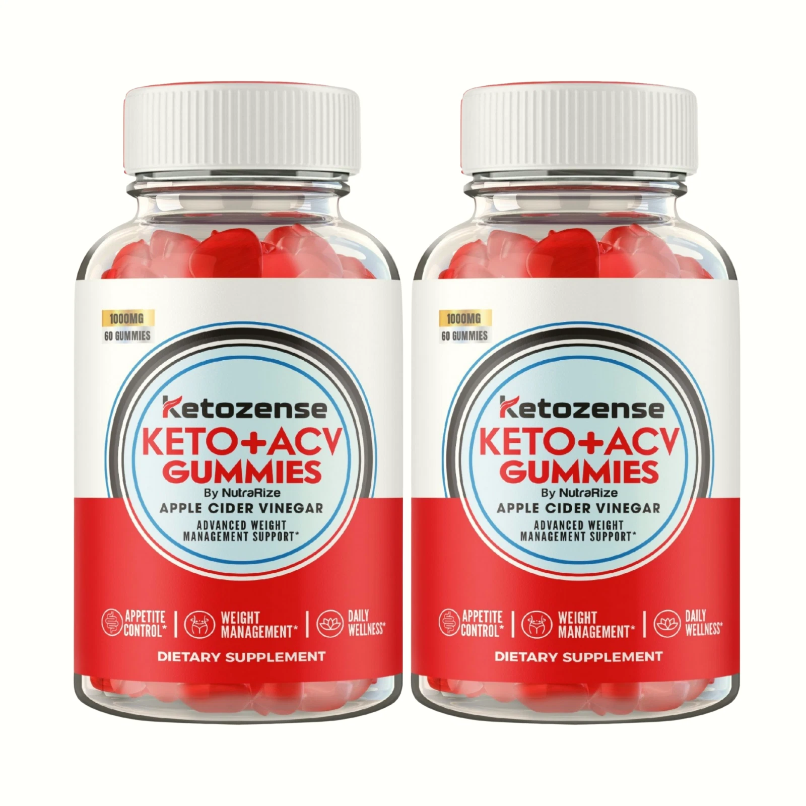 2-Pack Ketozense Keto Gummies, KetoZense ACV Gummies Weight Loss -120 Gummies