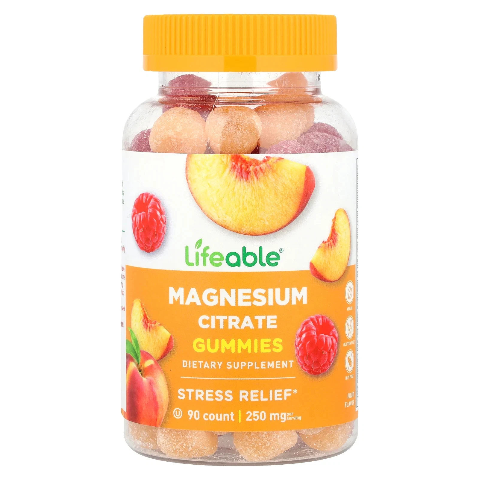 Magnesium Citrate Gummies, Fruit, 90 Gummies (83.3 mg per Gummy)
