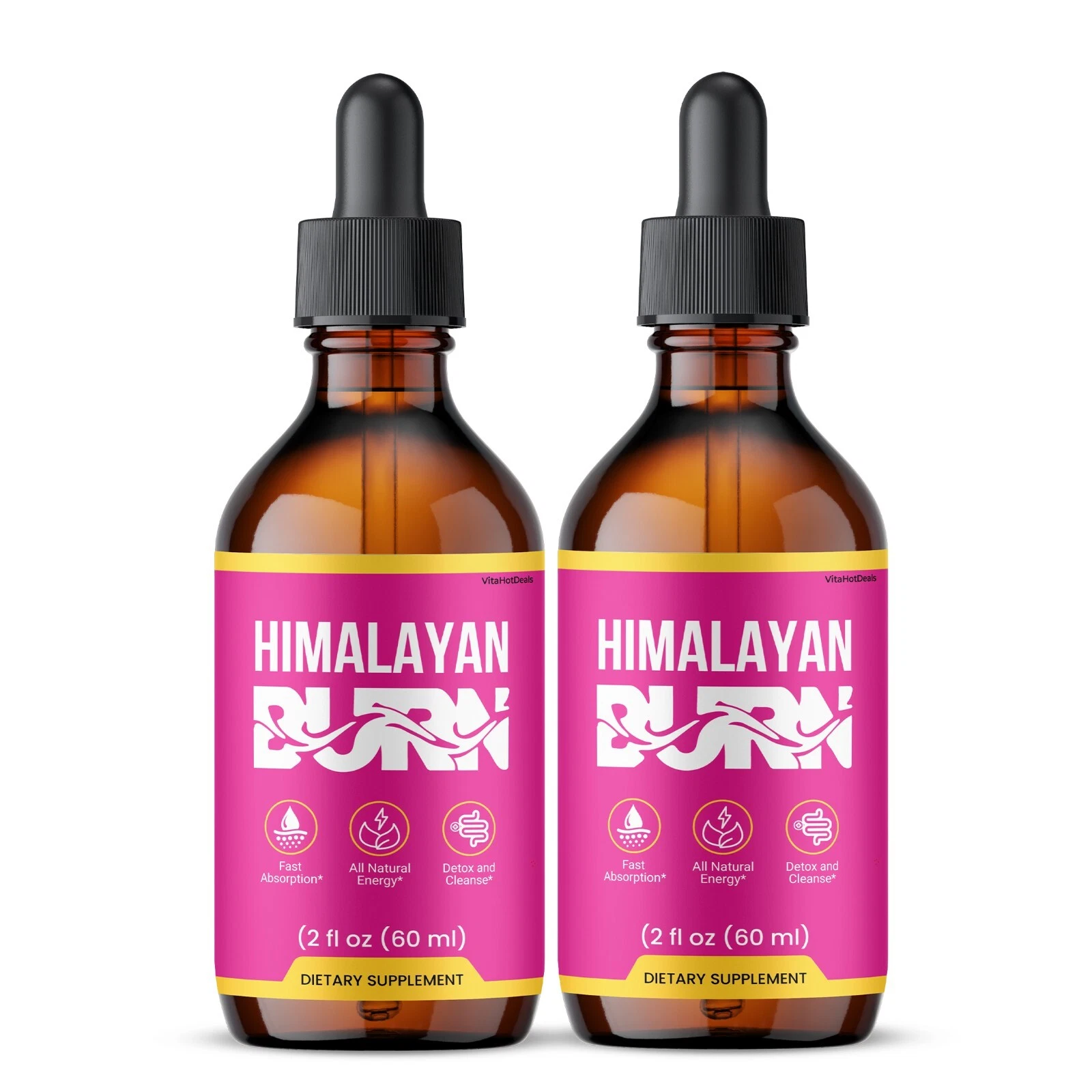 Himalayan Burn Drops suplemento líquido, Himalayan Burn Max Strength (paquete de 2)