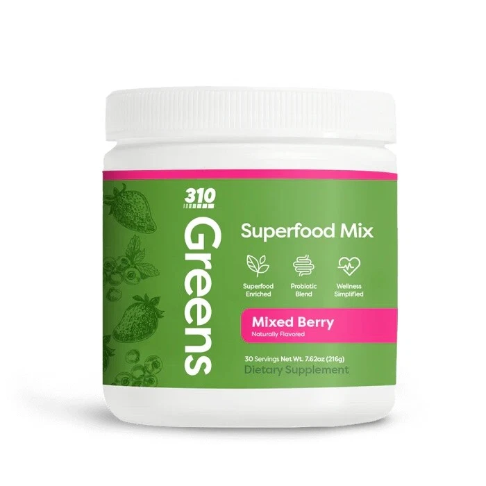 310 Nutrition Superfoods - Choice of Mixed Berry, Apple Banana, Cherry, & Golds