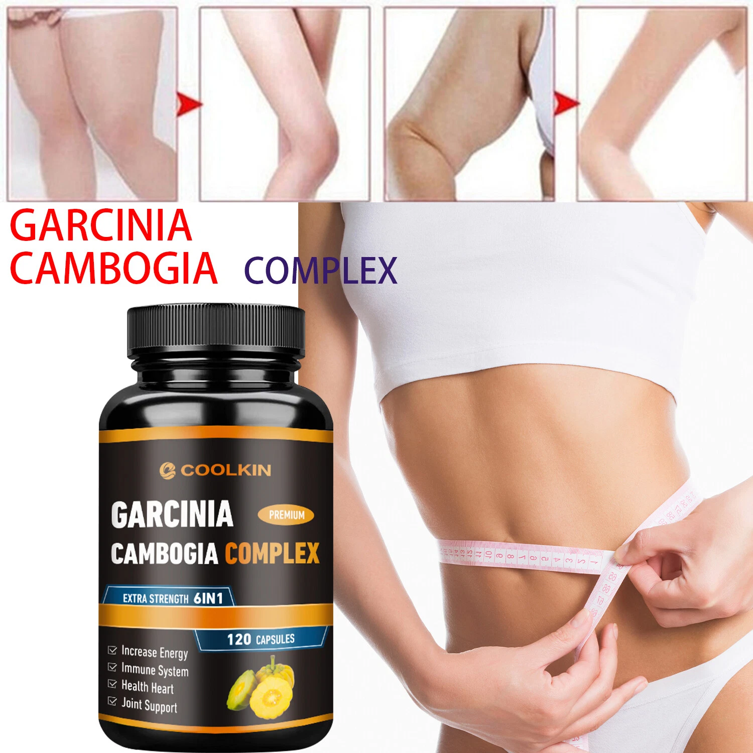 Garcinia Cambogia Complex - with Green Tea Garlic Bulb - Weight Loss & Burn Fat