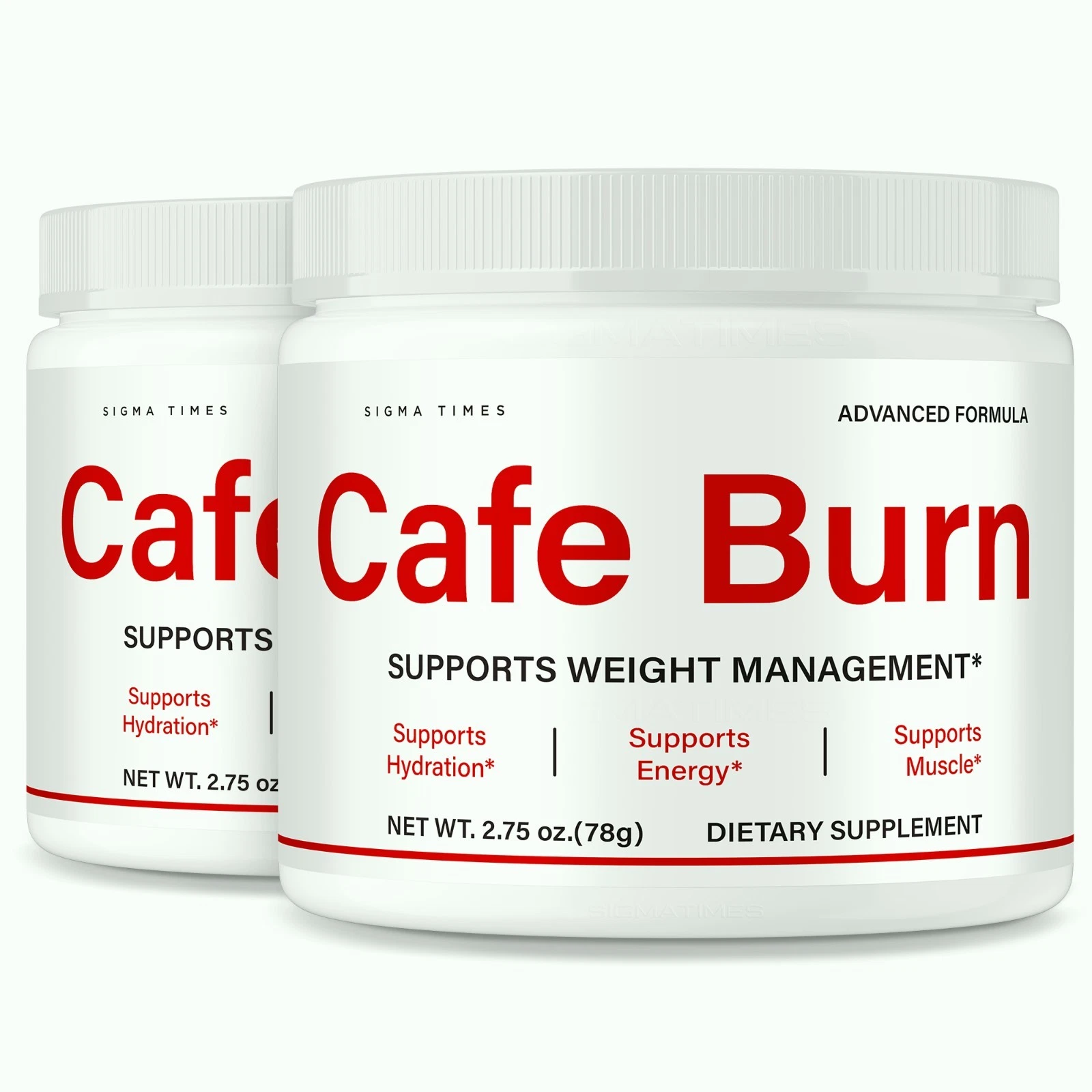 (2 Pack) Cafe Burn Powder, CafeBurn Fit Advanced Fat Burn for Weight Loss