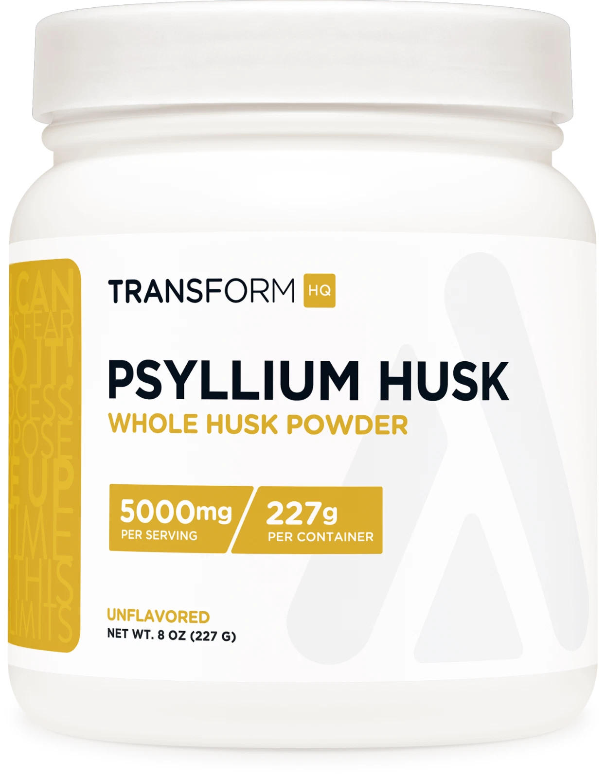 TransformHQ Psyllium Husk 8 OZ Powder - 5000mg Per Serving, Gluten Free, Non-GMO