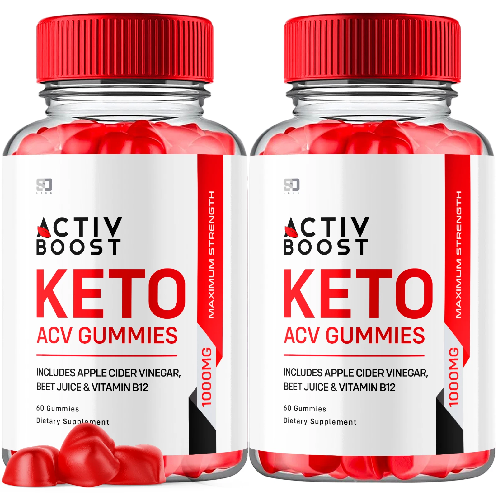 (2 Pack) Activ Boost Keto ACV Gummies for Weight Loss & Fat Burn (120 Gummies)