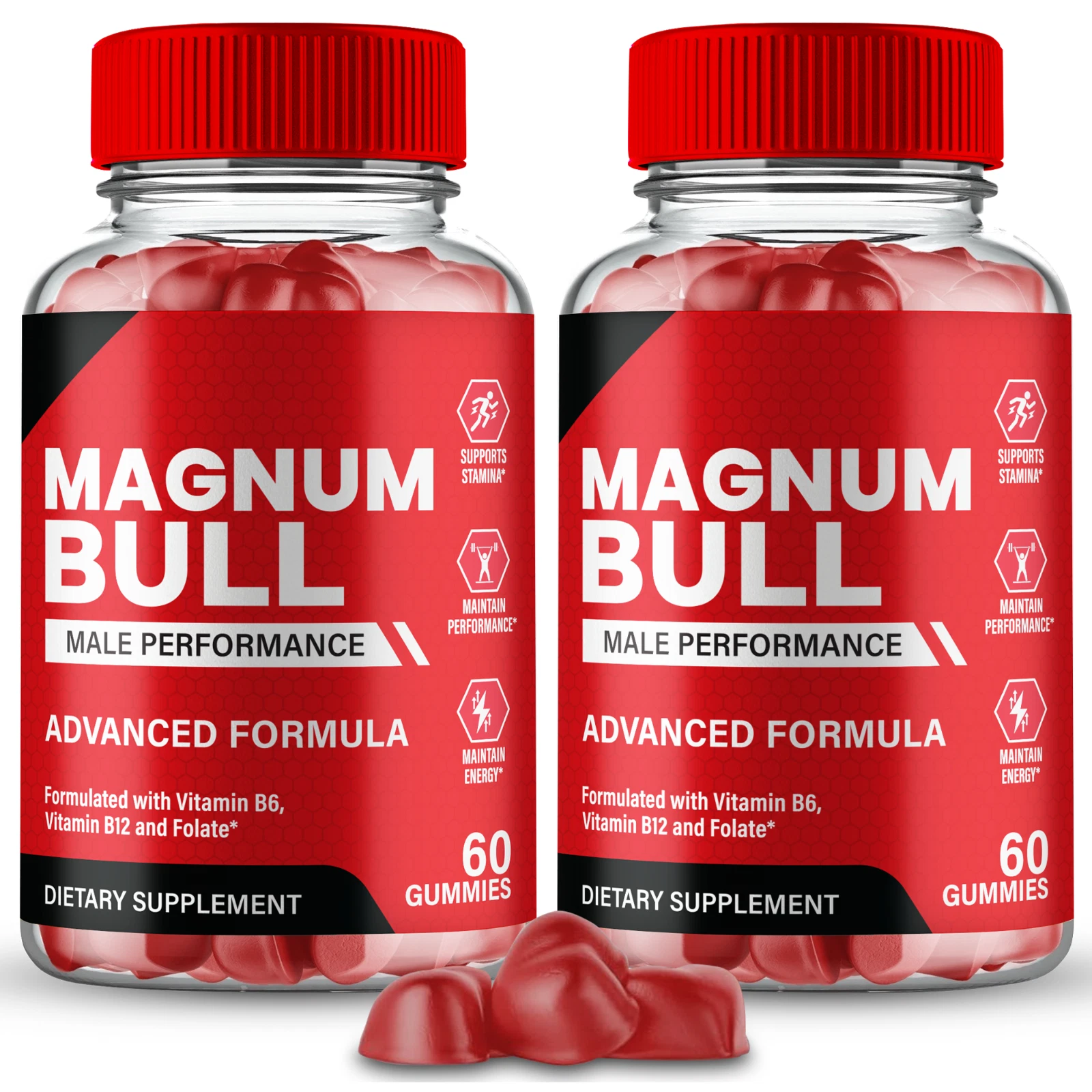 (2 Pack) Magnum Bull Men Gummies, MagnumBull Advanced Formula for Male Health