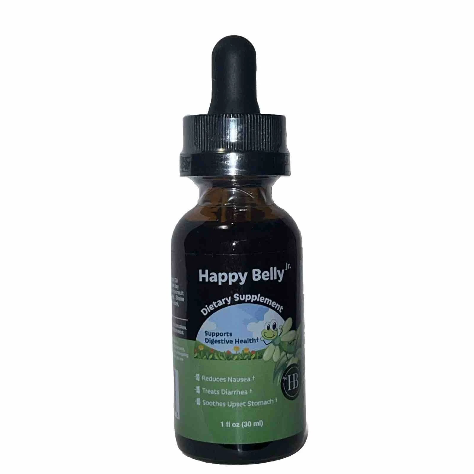 Happy Belly Jr. Digestive Support for Kids 1 oz Dropper Exp 6/2027 NEW, SEALED