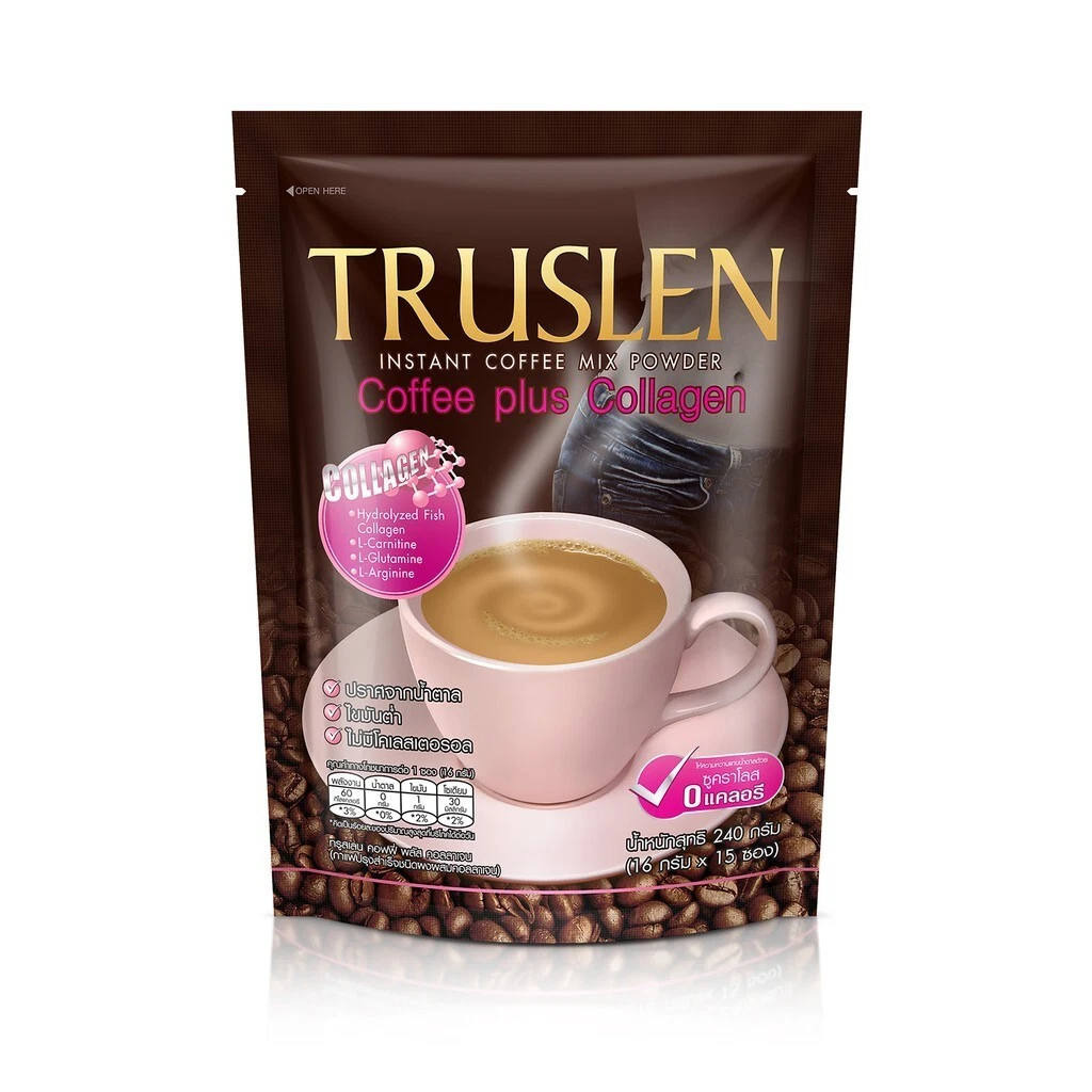 Truslen Instant Slimming Coffee + Collagen Weight Management Loss Diet No Sugar