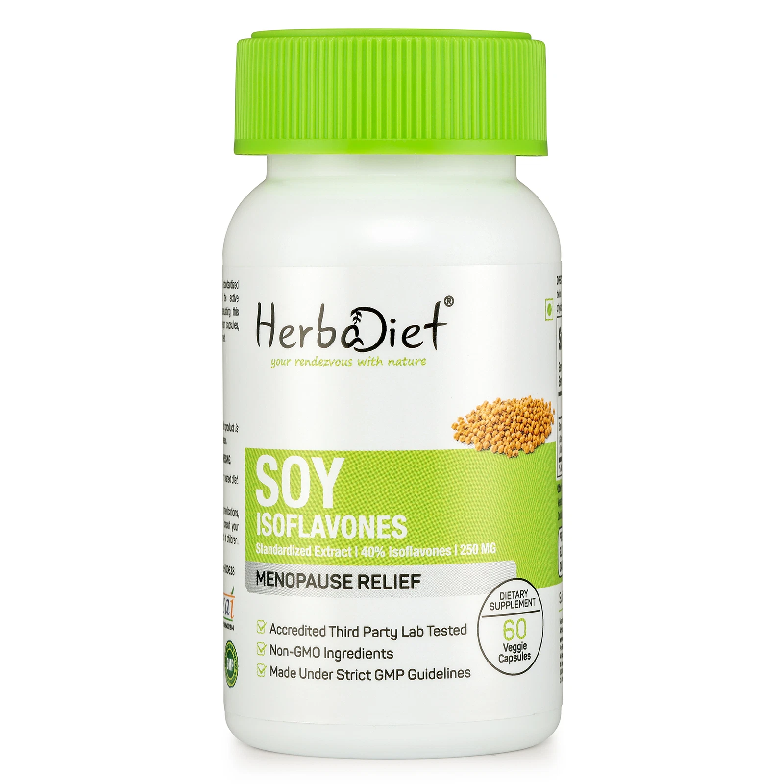 Soy Isoflavones 40% Extract Capsules Menopausal Relief Menopause Support Formula
