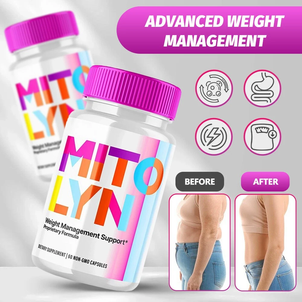 1-3 Pack Mitolyn Advanced Weight Loss Support Mito Lyn Maximum Strength 60ct