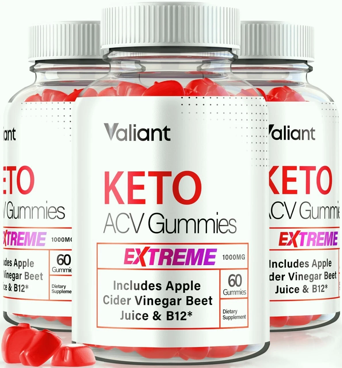 (3 Pack) Valiant Keto ACV Gummies Extreme, Weight Loss Gummy for Burning Fat