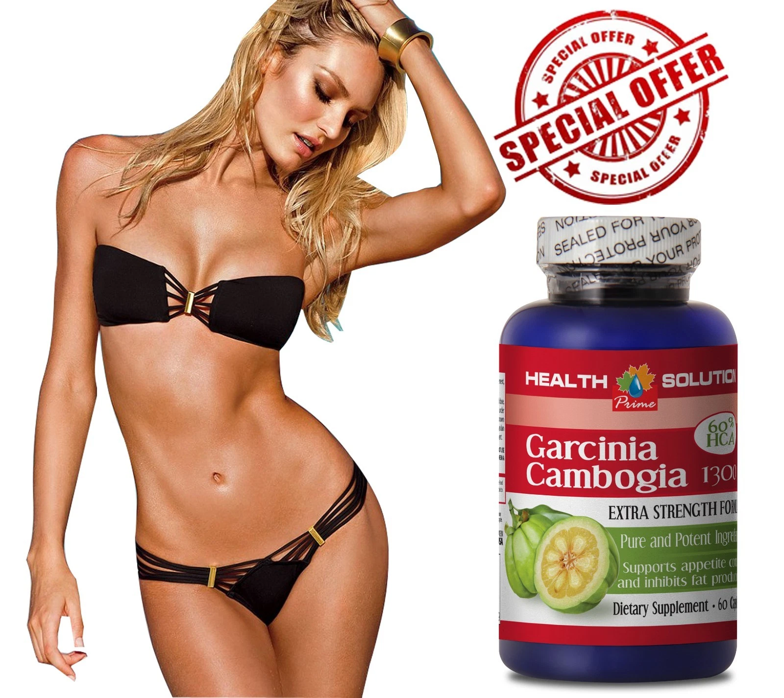 Garcinia Cambogia Plus 1300mg Weight Loss (1 Bottle)