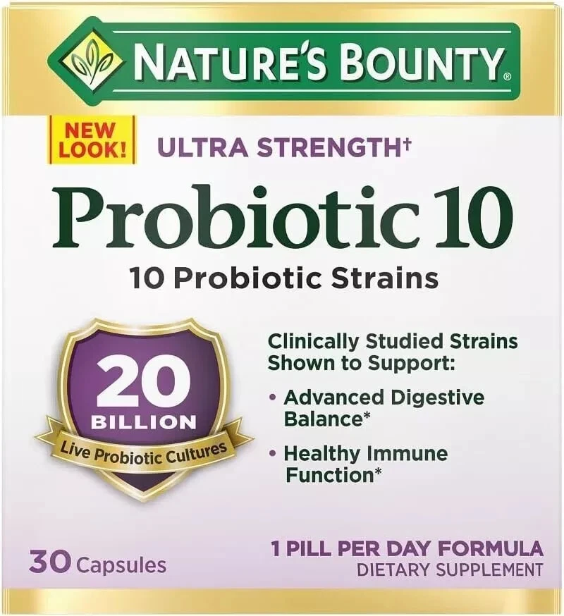 SM Nature's Bounty Ultra Strength Probiotic 10 Vitamin Capsules 30 Capsules
