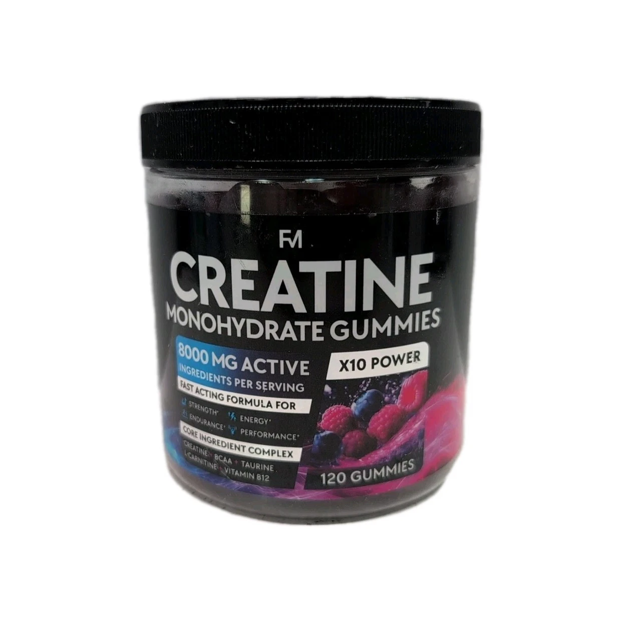 Creatine Monohydrate Gummies, 120 Count Complex 8000mg With L-carnitine 02/2027