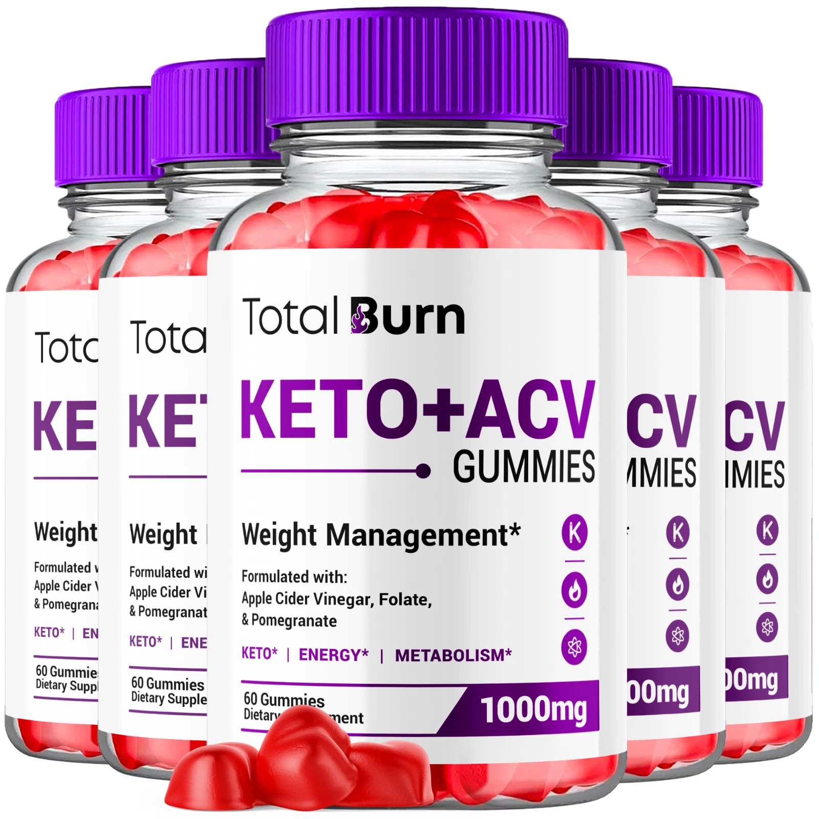 Total Burn Keto ACV Gummy Advanced 1000MG Formula Fitness Supplement 300 Gummies