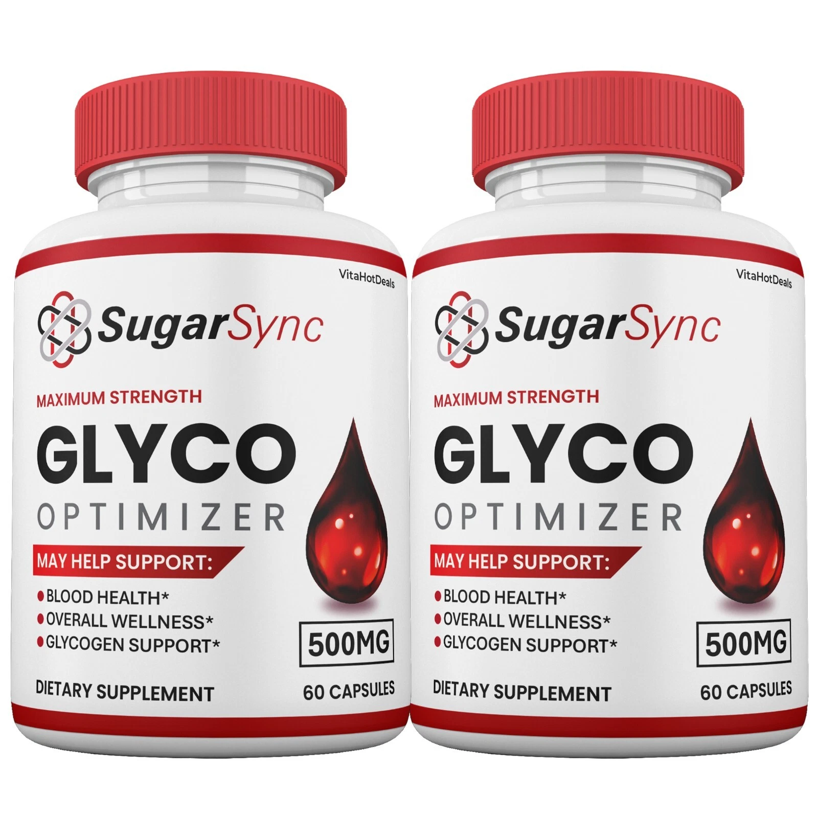 Sugar Sync Glyco Capsules, SugarSync Optimizer Max Strength Supplement (2 Pack)