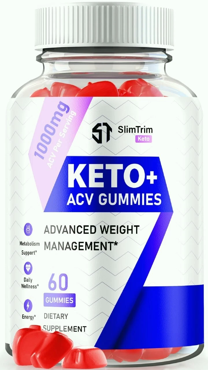 SlimTrim Keto ACV Gummies, Slim Trim Weight Loss Gummy for Energy 60ct