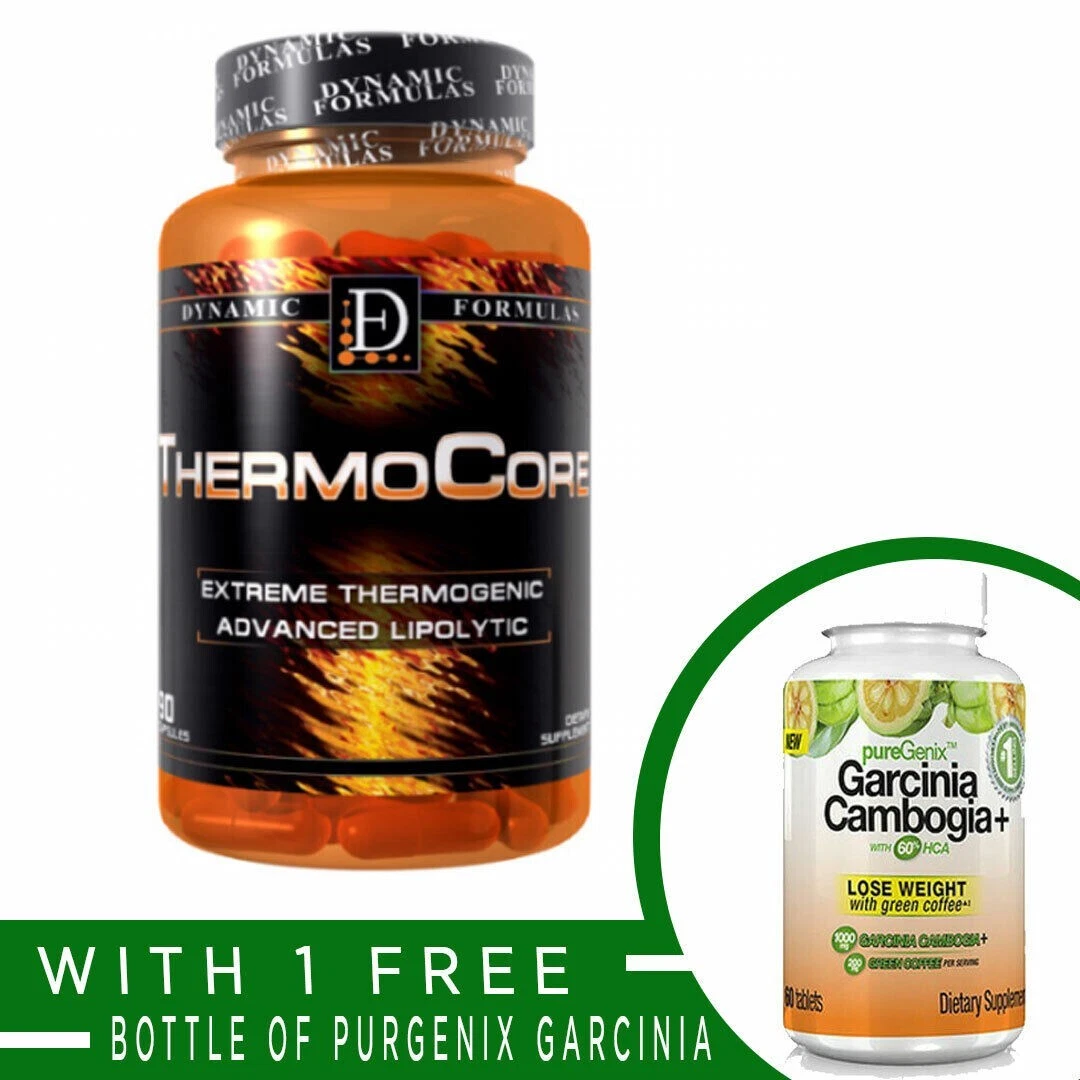Dynamic THERMOCORE Fat Burner Weight Loss Energy 90 capsules + FREE GARCINIA