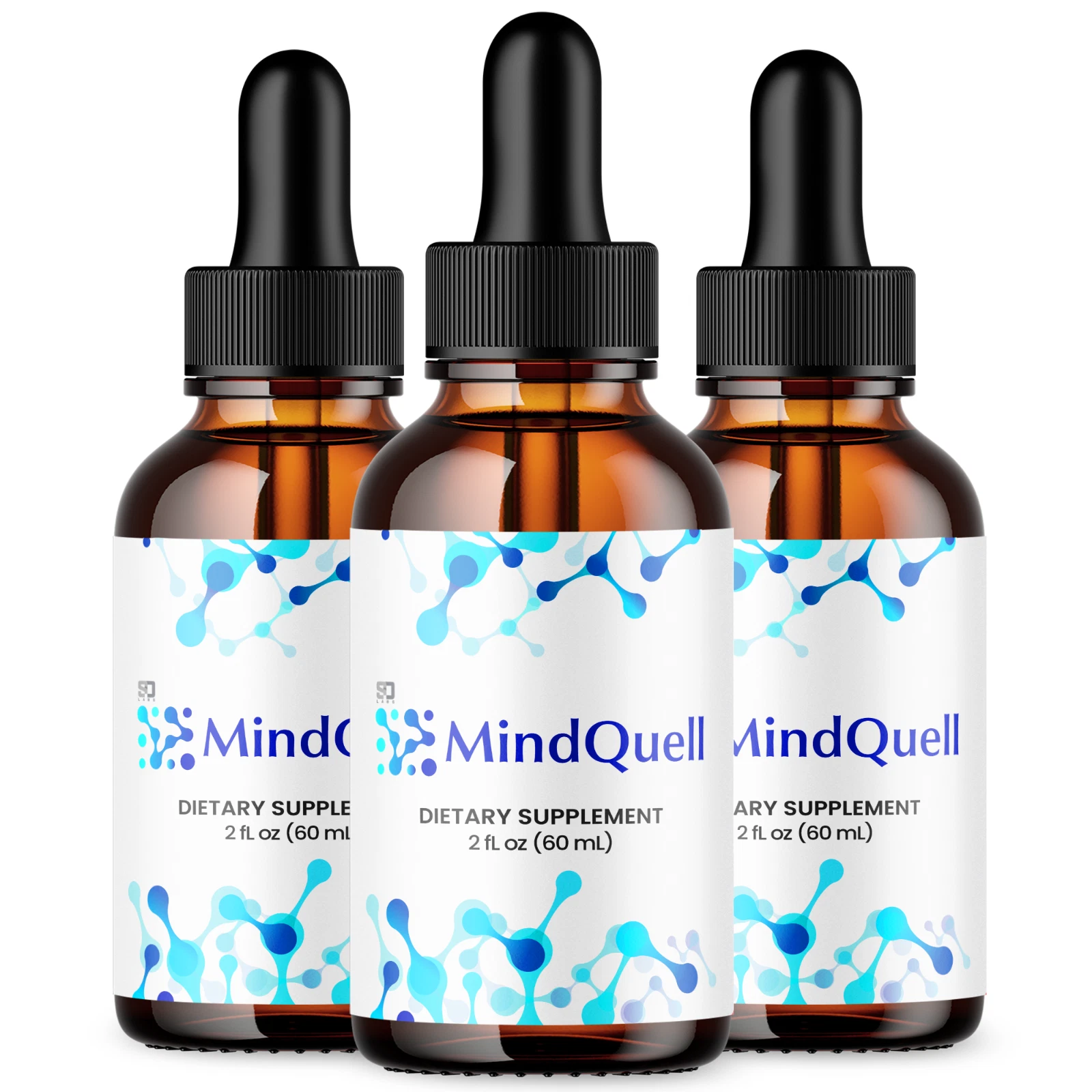 (3 Pack) MindQuell Drops - Advanced Brain Health & Cognitive Support Supplement