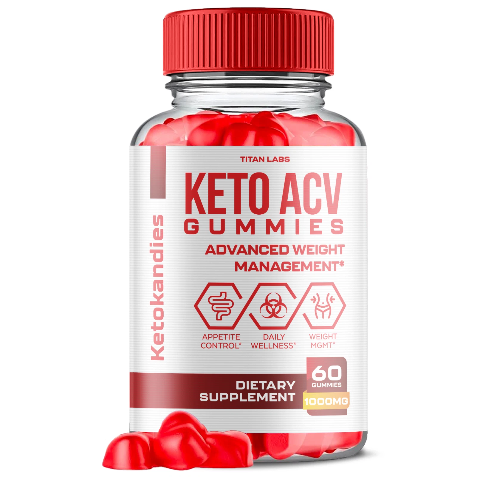 Ketokandies Keto Gummies, Ketokandies ACV Keto Weight Loss Gummies (60 Gummies)