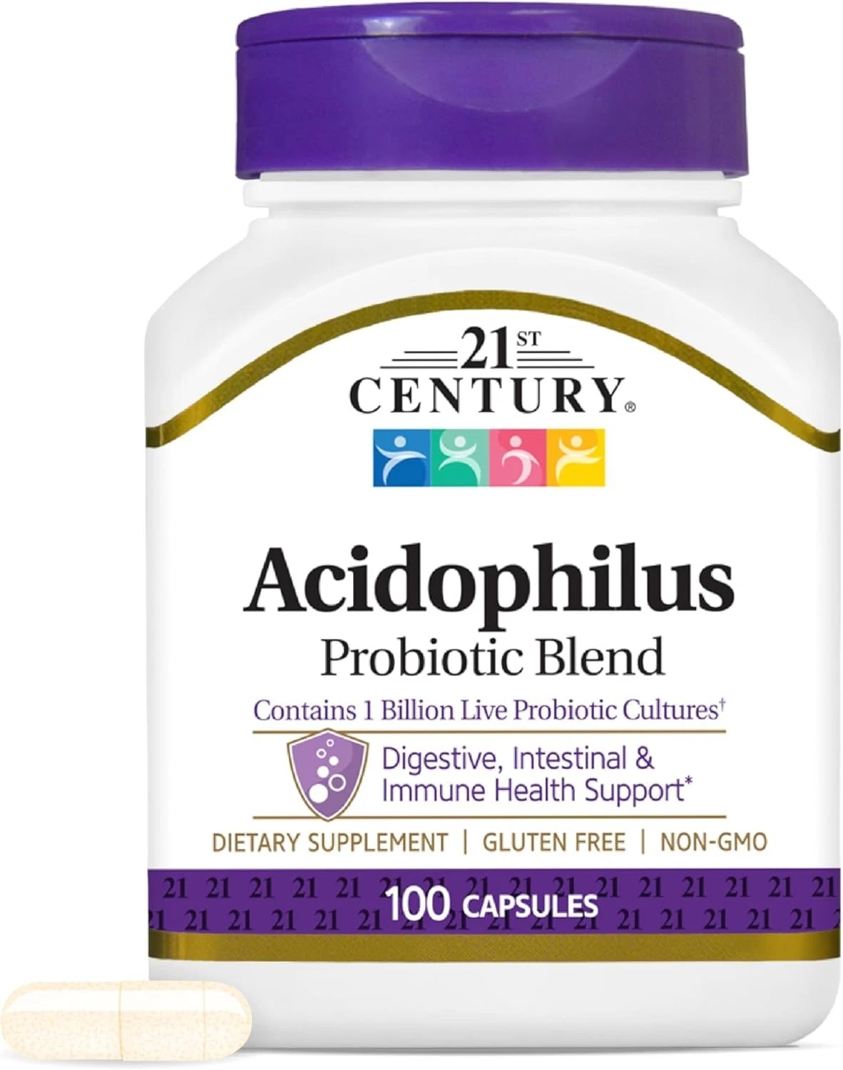 21st Century Acidophilus Capsules, 100 Count