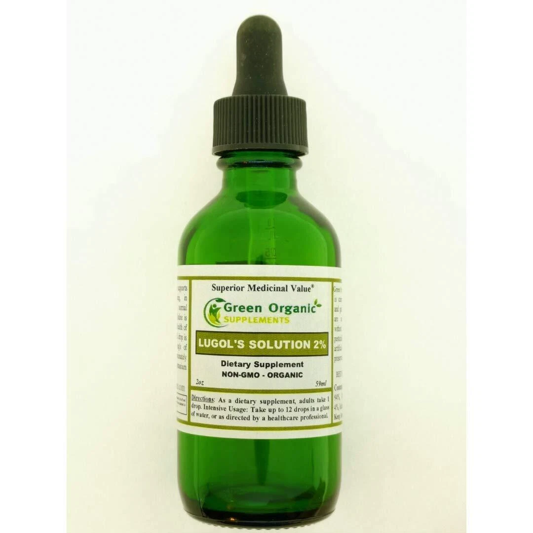 Green Organic Supplements Lugol’s Iodine Solution 2%, 2oz