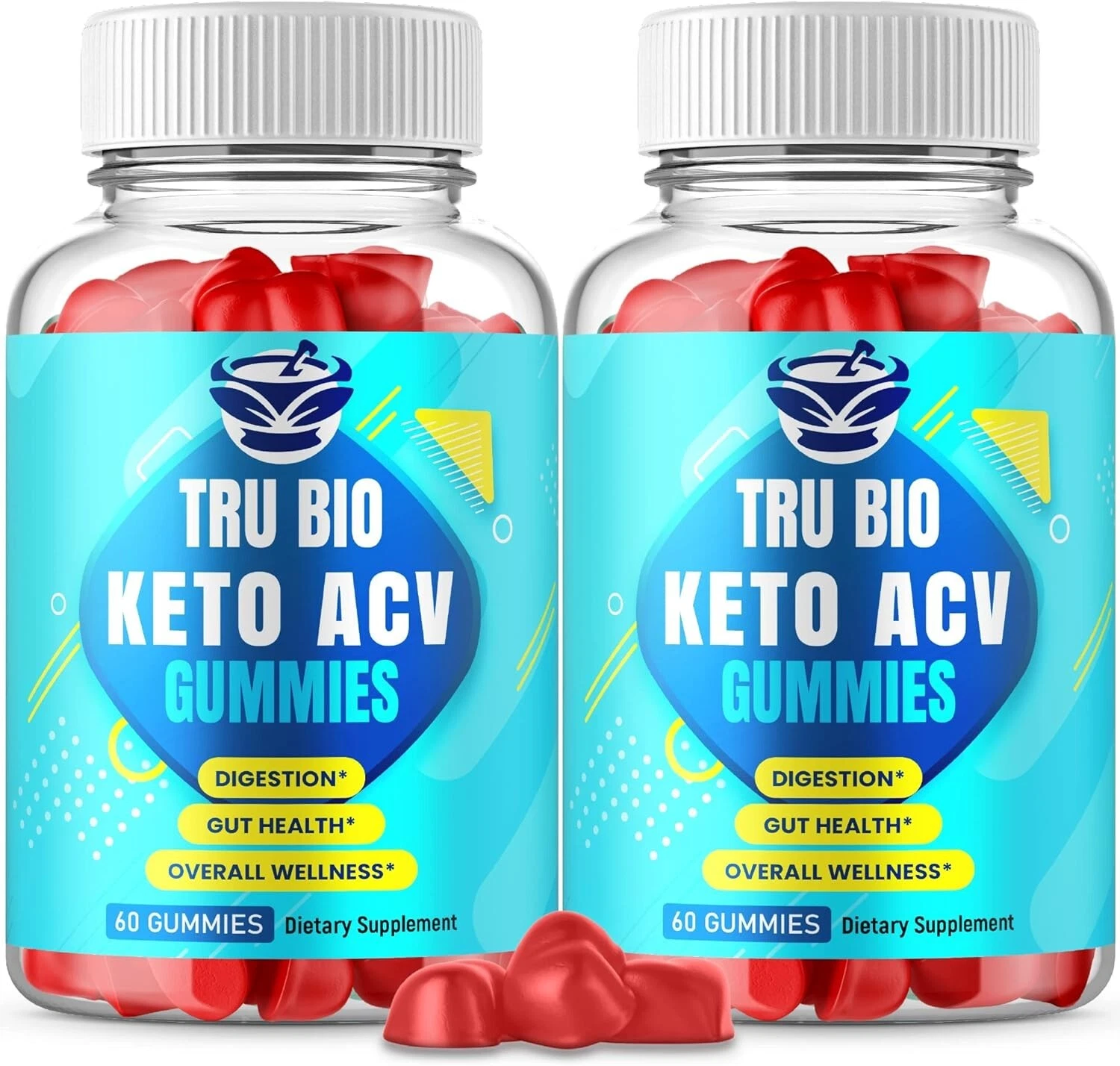 (2 Pack) Tru Bio Keto ACV Gummies Weight Loss - 120 Gummies