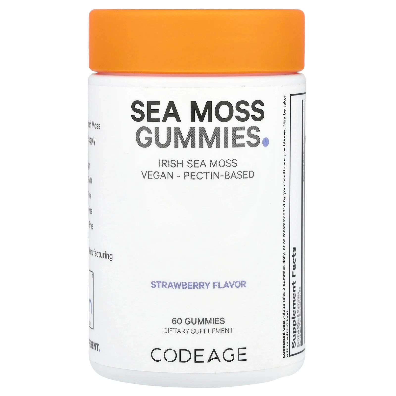 Sea Moss Gummies, Strawberry, 60 Gummies (150 mg per Gummy)
