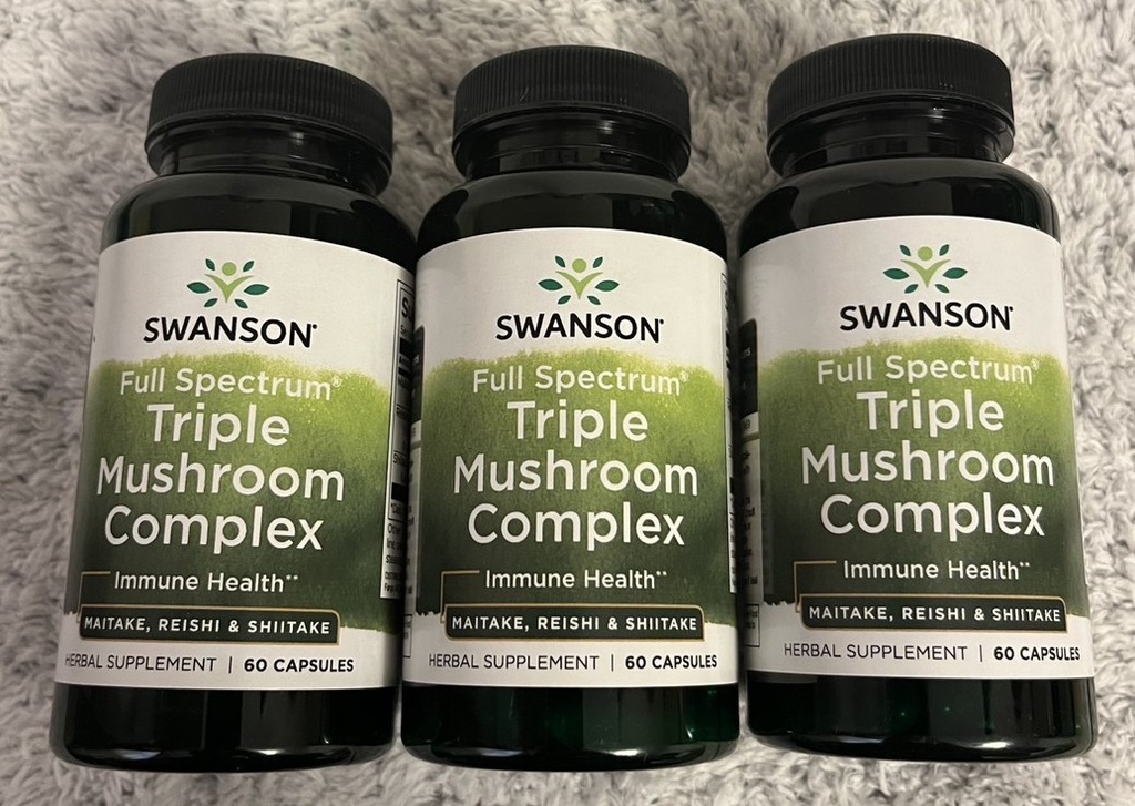 180 Cap Triple Mushroom Complex, Shiitake, Reishi, Maitake Immune support