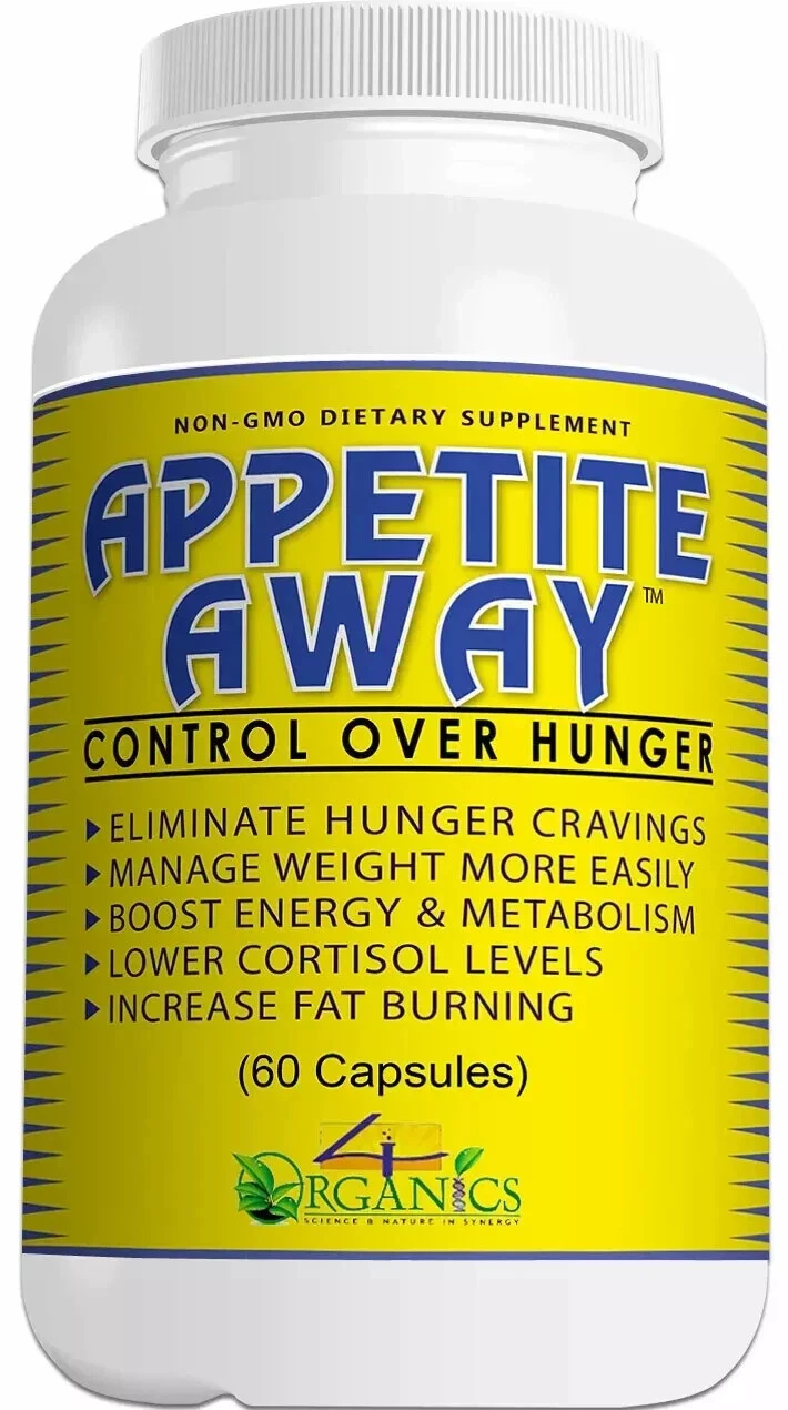 Appetite Away Hunger Suppressant / Diet Supplement (60 Capsules), Pack of 3 .