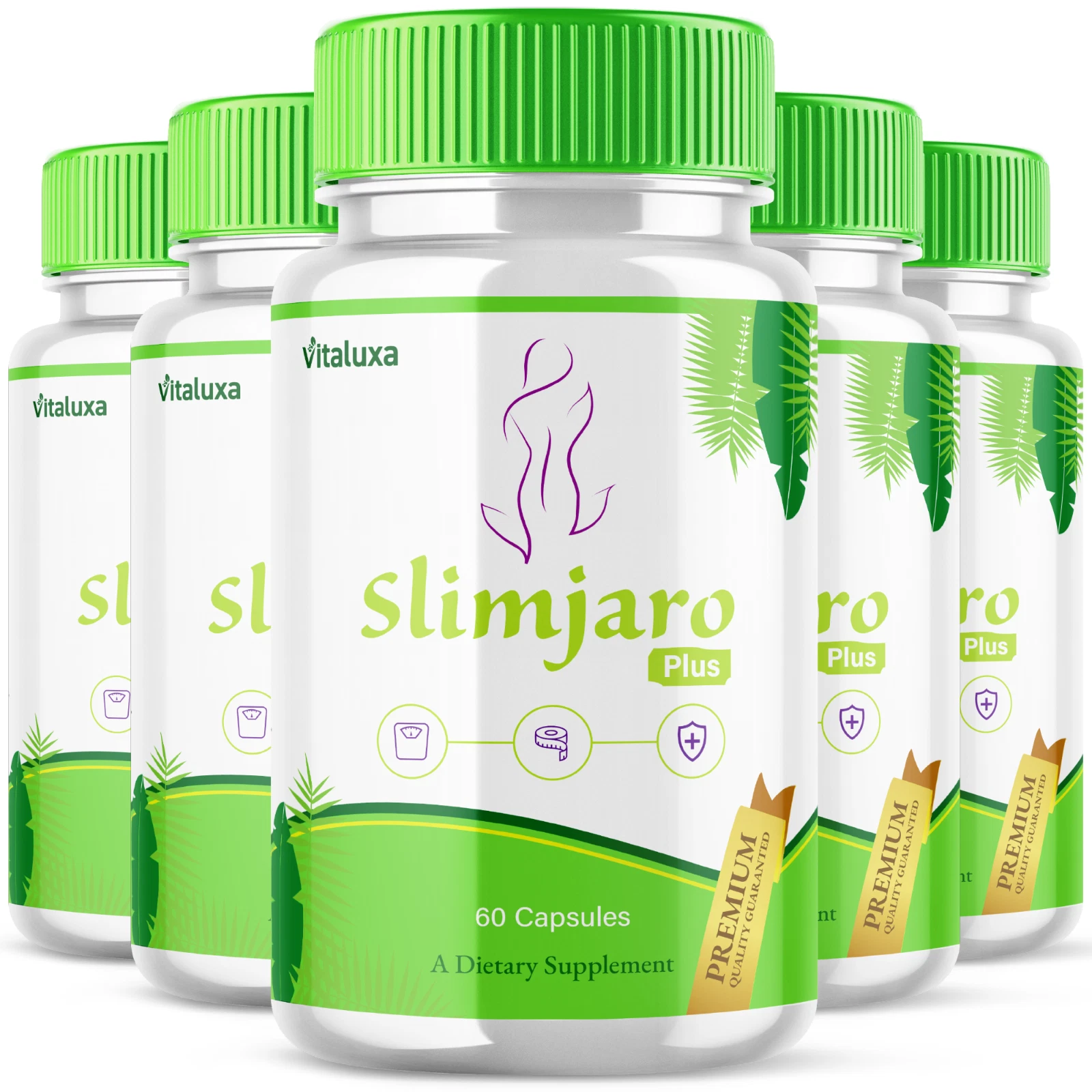 (5 Pack) Slimjaro Capsules, SlimJaro Support Advanced Weight Loss (300 Capsules)