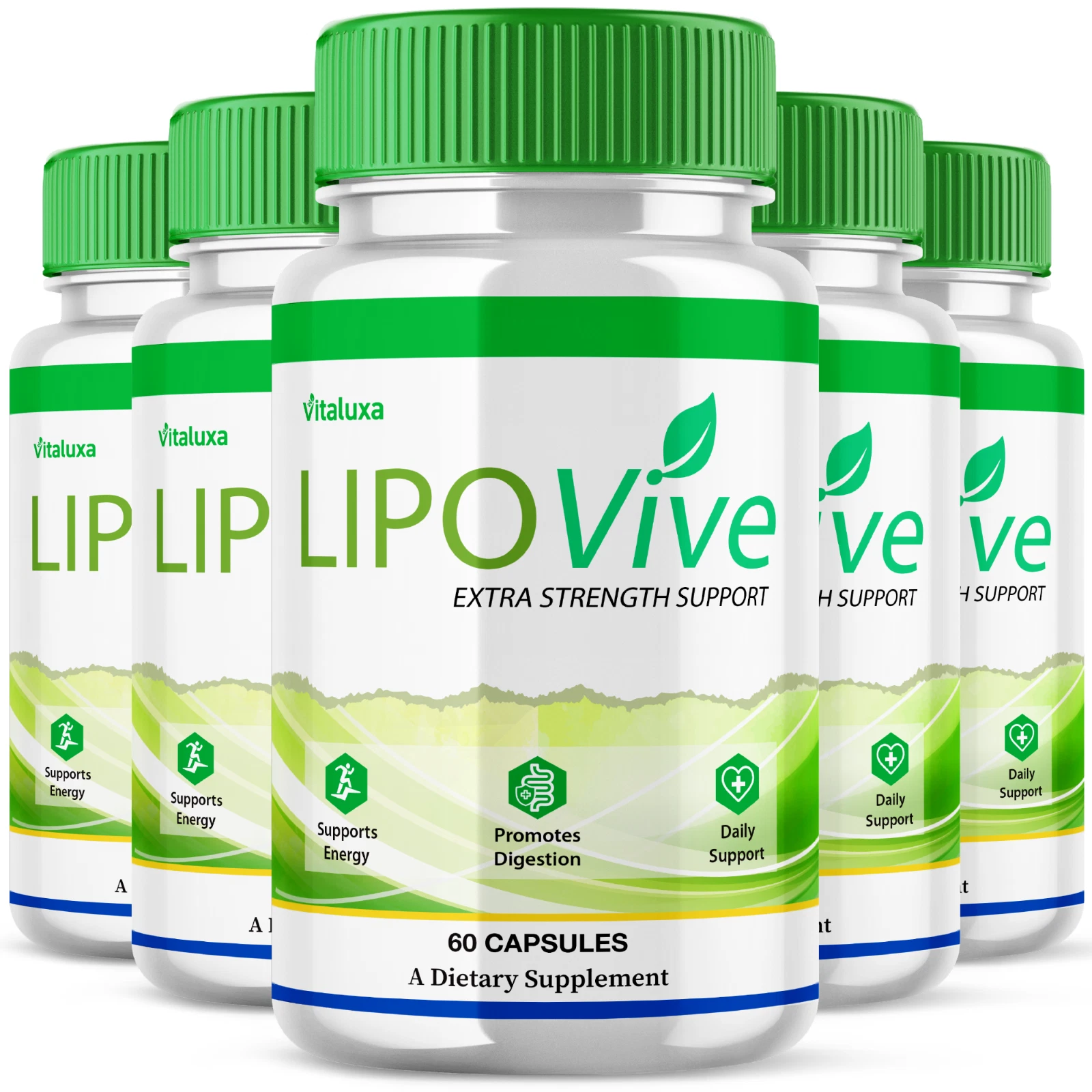 (5 Pack) LipoVive Capsules Weight Loss Pills to Help Burn Fat (300 Capsules)