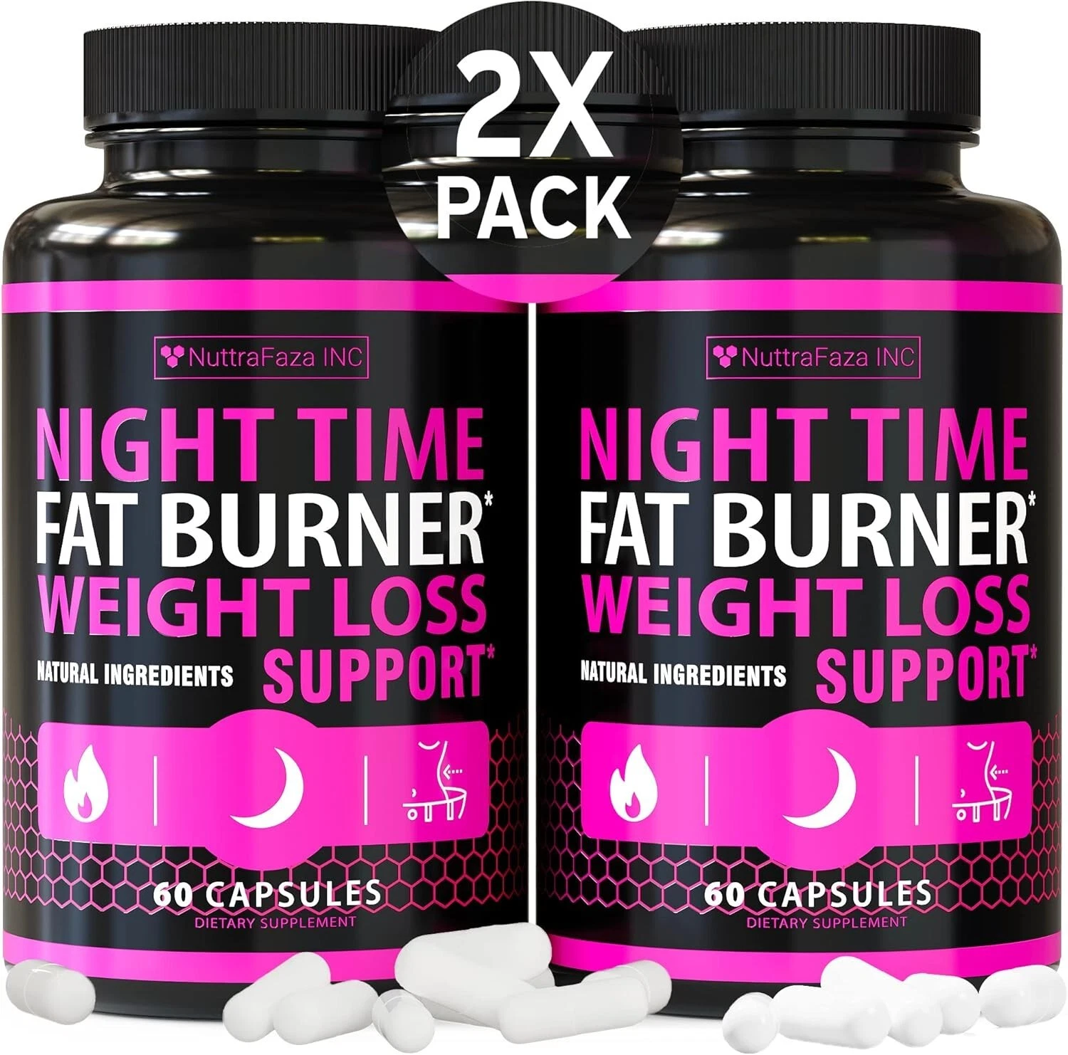 (2 Pack) Night Time Weight Loss Pills for Women - Advanced Weight Loss Supple