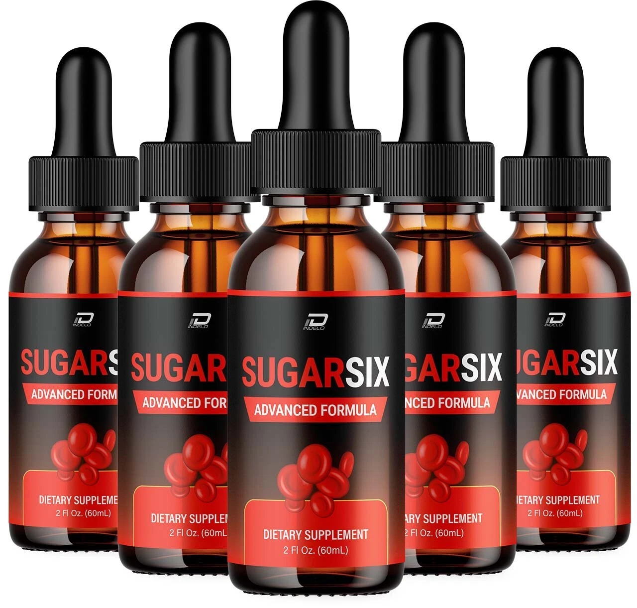 (5 Pack) Sugar Six Drops Healthy Formula - SugarSix Liquid Drops, All Natural