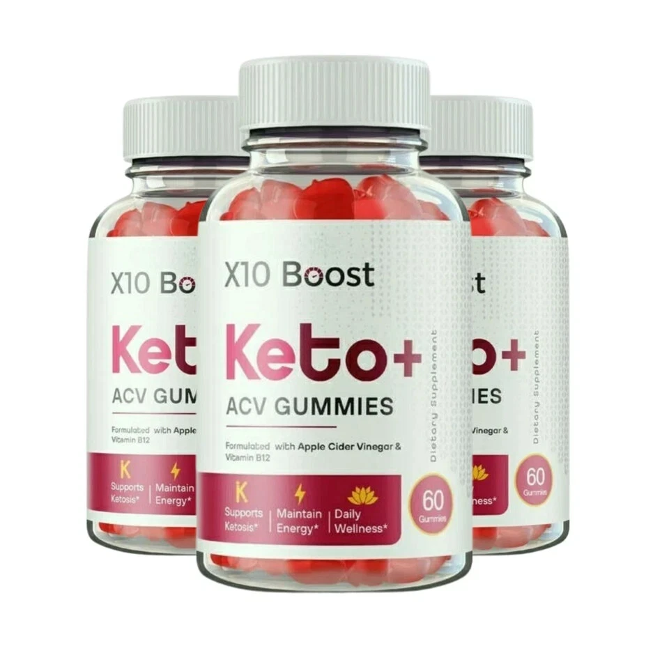 3-Pack X10 Boost Keto ACV gummies, X10 Boost Gummies Weight Loss (180 Gummies)