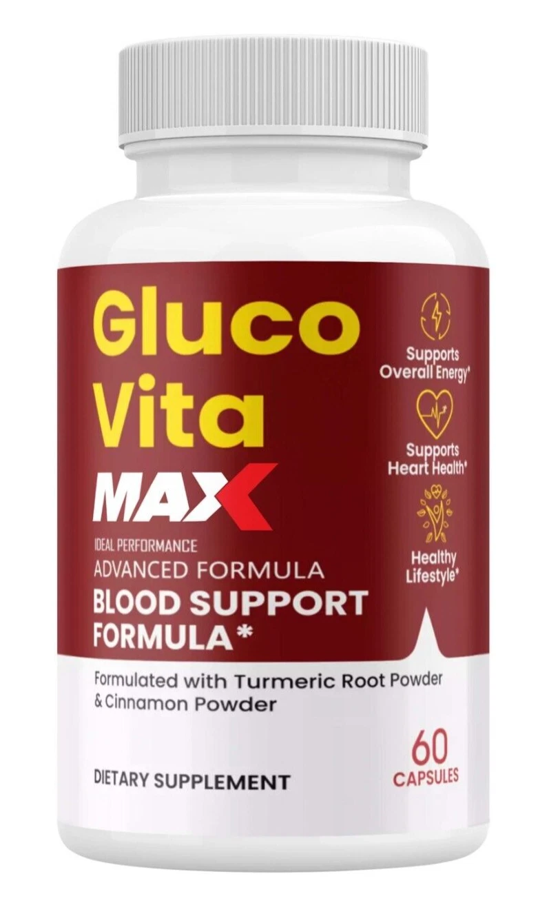 Gluco Vita MAX Pills, GlucoVita MAX Blood Support, Glucose Vita ( 1 Pack )