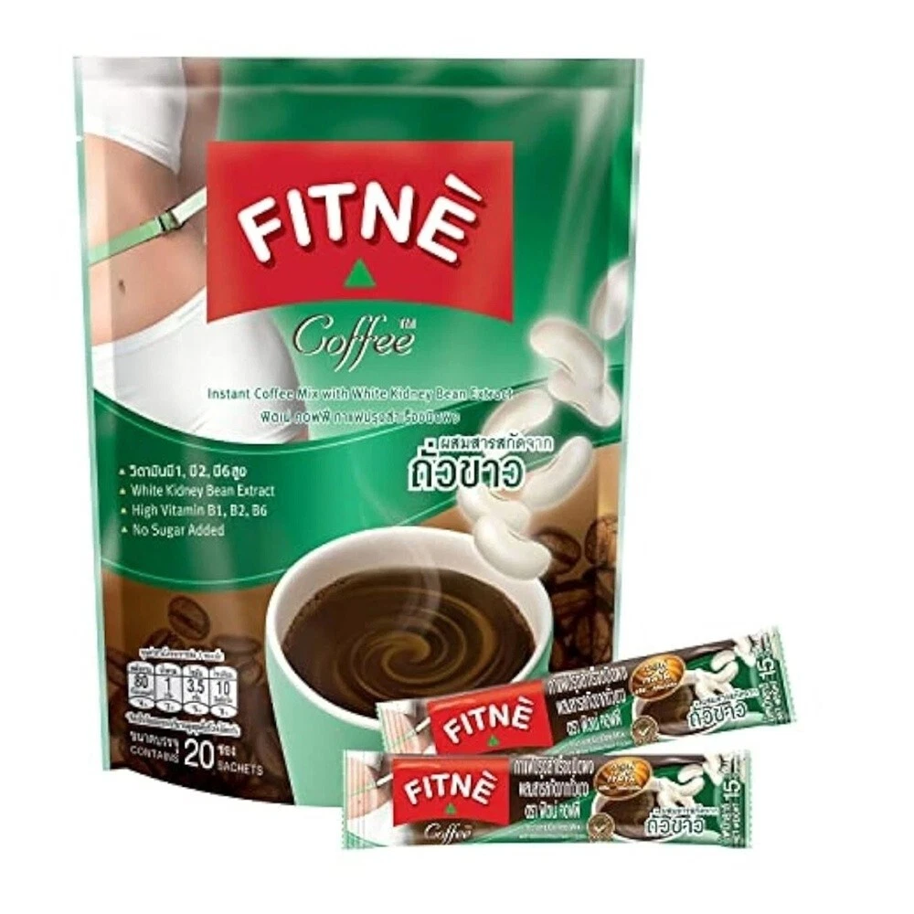 Weight Management FITNE Coffee Mix White Kidney Bean Extract 15g. 20 Sticks