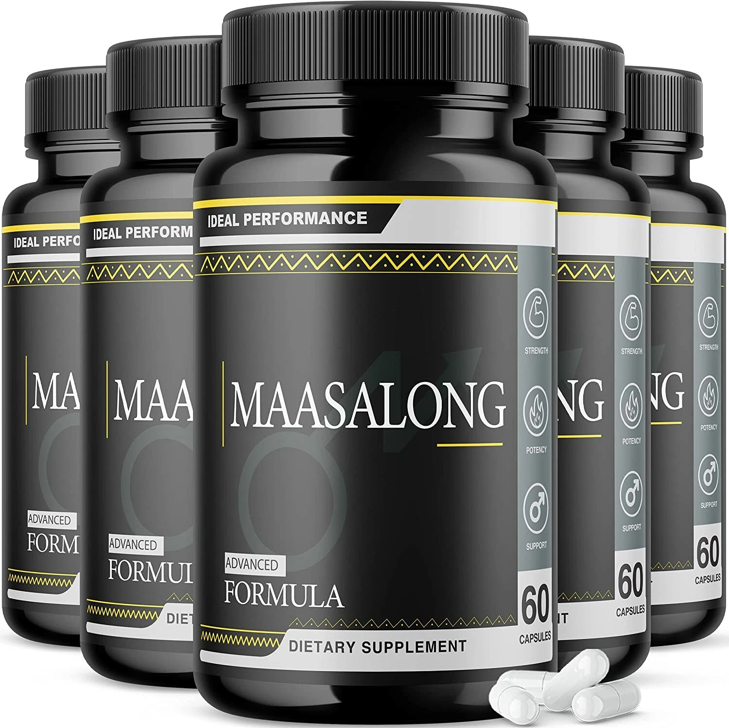 Maasalong Pills Advanced Formula Masalong 300 Capsules (5 Pack)